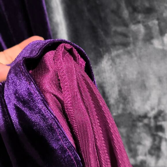 HL Wrap Off the Shoulder Bodice Maxi Formal Plum Purple Dress Women's 10 - Picture 7 of 7